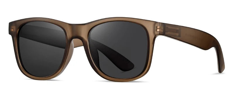 Peekaboo outdoor polarized sunglasses fashion men driving square sun glasses uv400 male travel accessories 2025 brown green