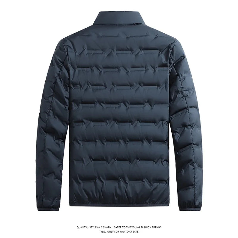CHUJIEMen's autumn and winter graphene material warm and casual lightweight cotton jacket men's coat