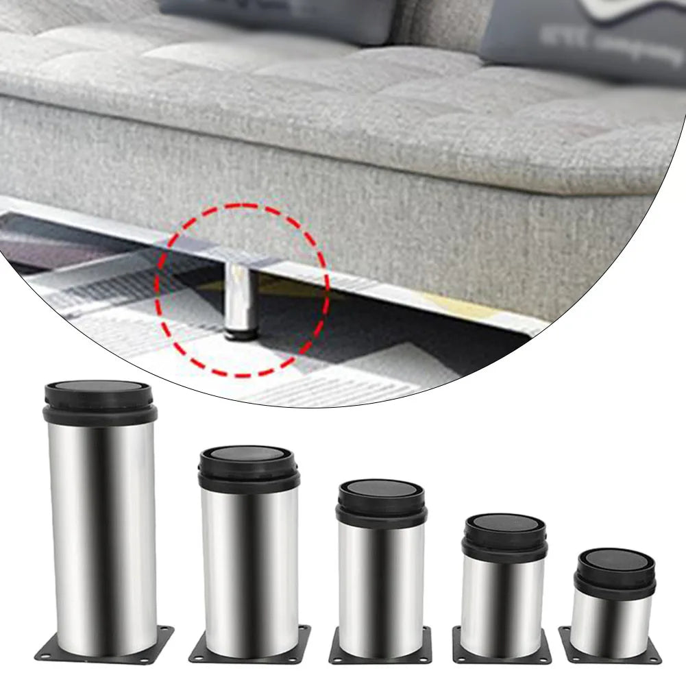 1Pcs 60mm-150mm Furniture Adjustable Cabinet Legs Stainless Steel Furniture Legs Cabinet Table Sofa Bed Feet Furniture Legs Feet