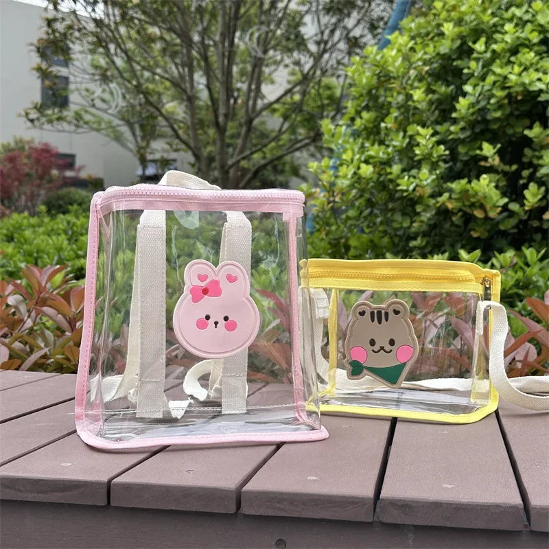 Kids Backpack Toddler Backpack Mother Kids Bags for Girl School Bags Cute Pvc Transparent Bag for Boy Bolsas Para Niños Mochila