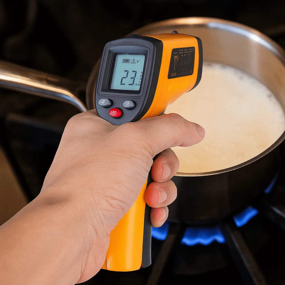 Handheld LCD Infrared Thermometer Convertible Units Laser Positioning Non-contact Thermometer Accurate Professional