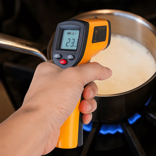Handheld LCD Infrared Thermometer Convertible Units Laser Positioning Non-contact Thermometer Accurate Professional