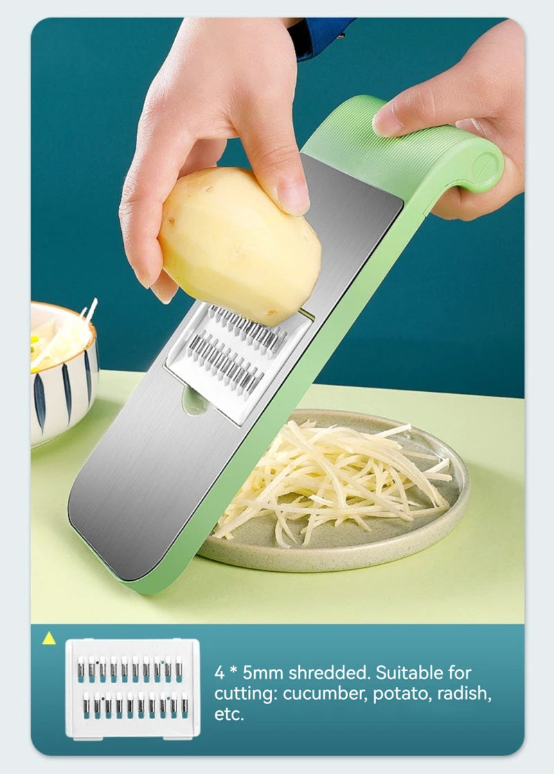 Vegetable Cutter Grater for Vegetables Slicers Shredders Multi Slicer Peeler Carrot Fruit 7 in 1 Vegetable Cutting Kitchen Tools