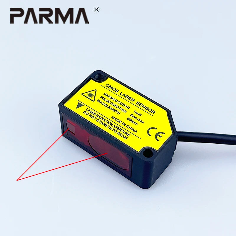 The laser displacement sensor features high-precision distance measurement and thickness detection, with rs485 switch analog out
