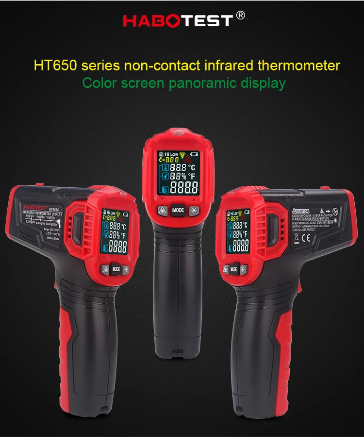 Digital Infrared Thermometer -50~600℃ IR Laser termometro Pyrometer Gun Non-Contact Laser Temperature Meter gauge Tools