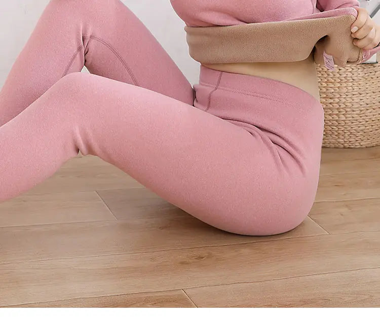 Thermal Underwear For Women Winter Warm thicken lamb fleece high elastic Long Johns bottoming Two Piece Sets Thermos Clothing