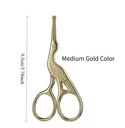 Hair Scissors Professional Beauty Scissors Facial Stainless Steel Mustache Nose Hair Beard Eyebrows Eyelashes Trimming Clippers