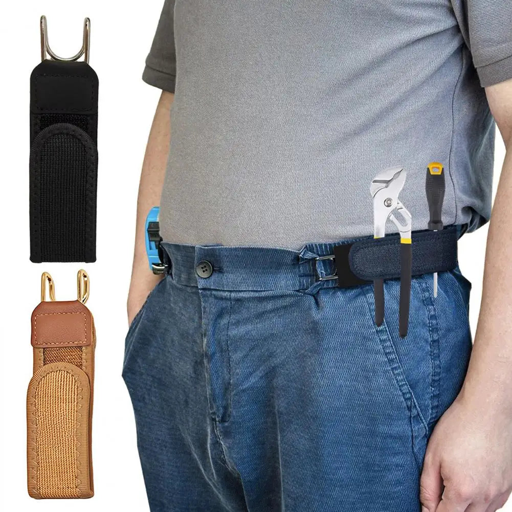 Buckleless Belt Hook Adjustable Metal Hook Elastic Belt Unisex Buckle-Free Invisible Waist Belt Closure for Outdoor Work EDC