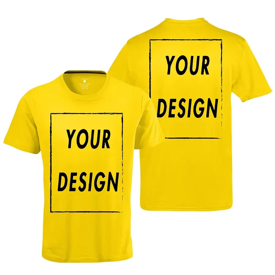 Summer 100% pure cotton T-shirt for men and women solid color round neck top customized team uniform personalized 3D printing