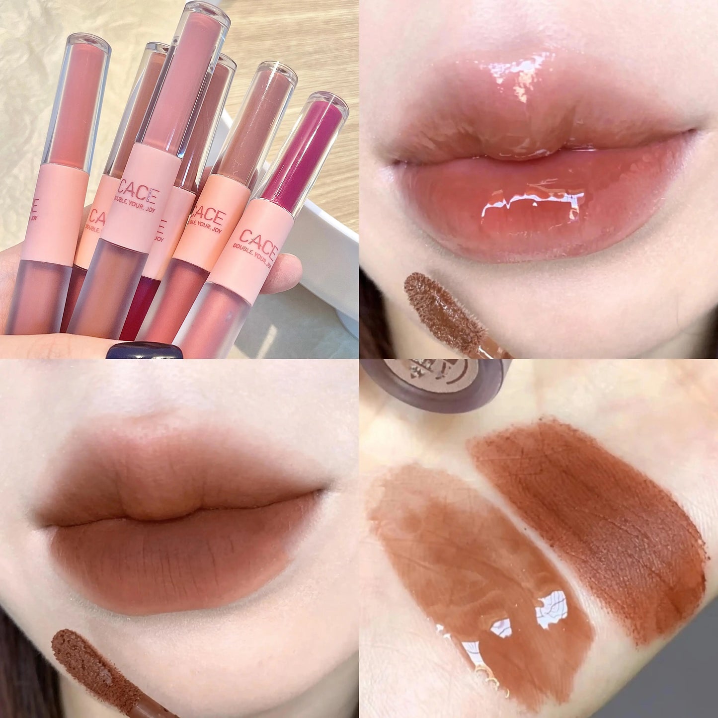 6 Colors Sexy Red Liquid Lipstick Moisturizing Lip Glaze Tint Long Lasting Matte Lip Mud Waterproof Velvet Lipstick Lips Makeup