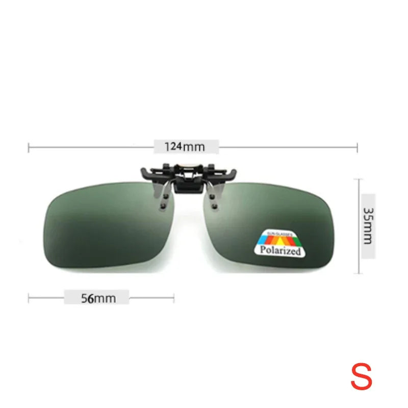 Fishing Polarized Pilot Flip Up Clip on Sunglasses Men Photochromic UV400 Women Driving Sun Glasses Color Change Night Vision