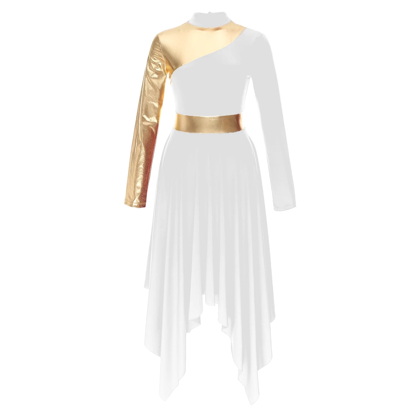 Adults Liturgical Praise Dance Dress Women Lyrical Performance Costume Modern Contemporary Dress Celebration of Spirit Dancewear