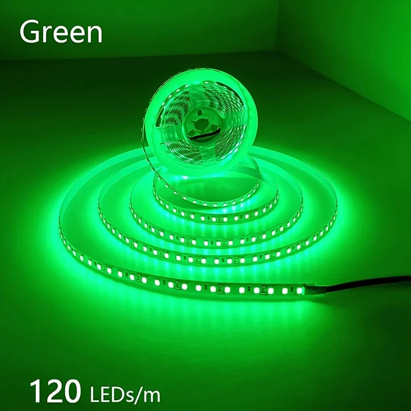 12V Led Strip Light, 8mm Wide, 120 Leds/M, Total 600 Leds, Warm White 3000K/Natural Light 4000K/Red Light/Green Light/Blue Light/Pink Light/Gold Light Tape Light, Under-Cabinet Light, 16.4 Feet (Approximately 5m) Led Strip Li