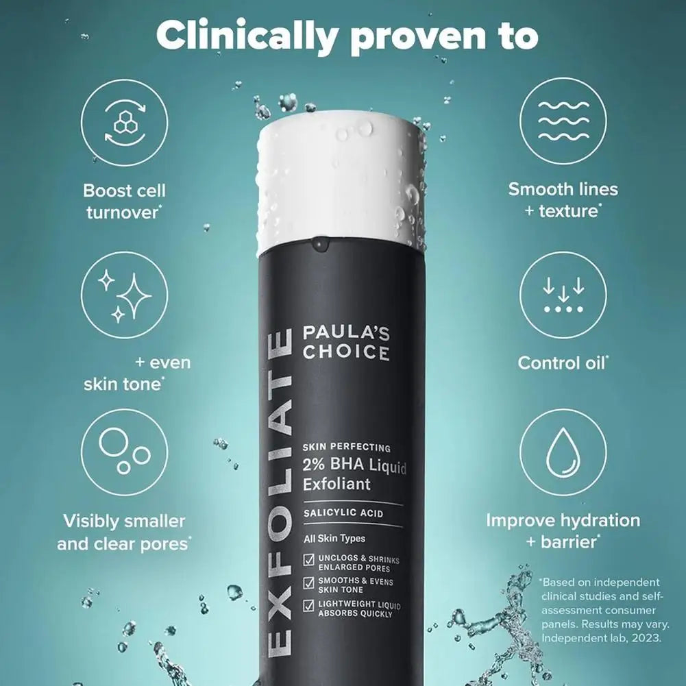 100% Authentic Paula's Choice SKIN PERFECTING 2% BHA Salicylic Acid Treatment Serum Gentle Exfoliation Smooth Skincare Essence