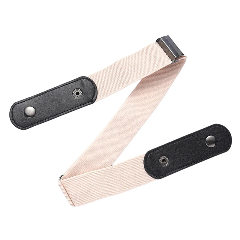 Buckle-Free Waist Belt For Jeans Pants,No Buckle Stretch Elastic Waist Belt For Women/Men,No Hassle Belt