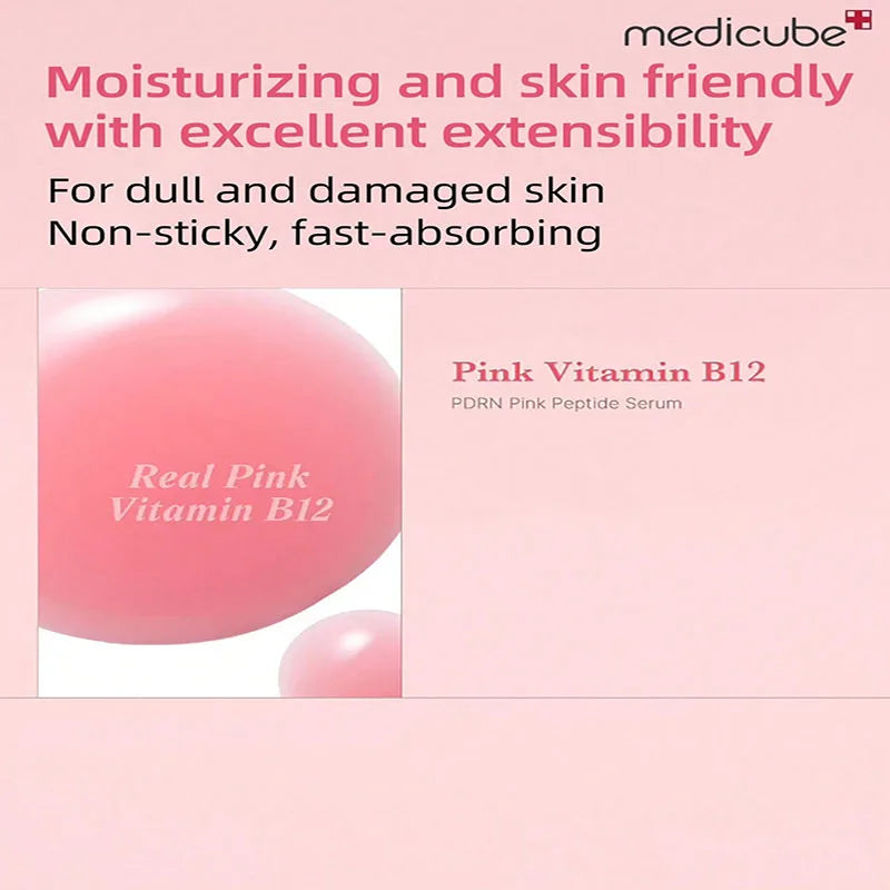 K-Beauty 30ml Salmon DNA PDRN Pink Peptide Serum, Peptide, Niacinamide, Uneven Skin Tone,Hydrating & Firming, Korean Skincare