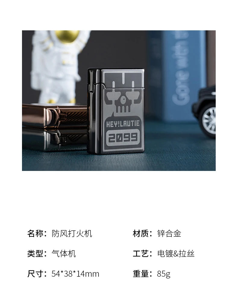 Portable Metal Induction Ignition Cigarette Lighter Men's Boutique Gift Butane Gas Lighter Windproof Lighter Unusual Lighters