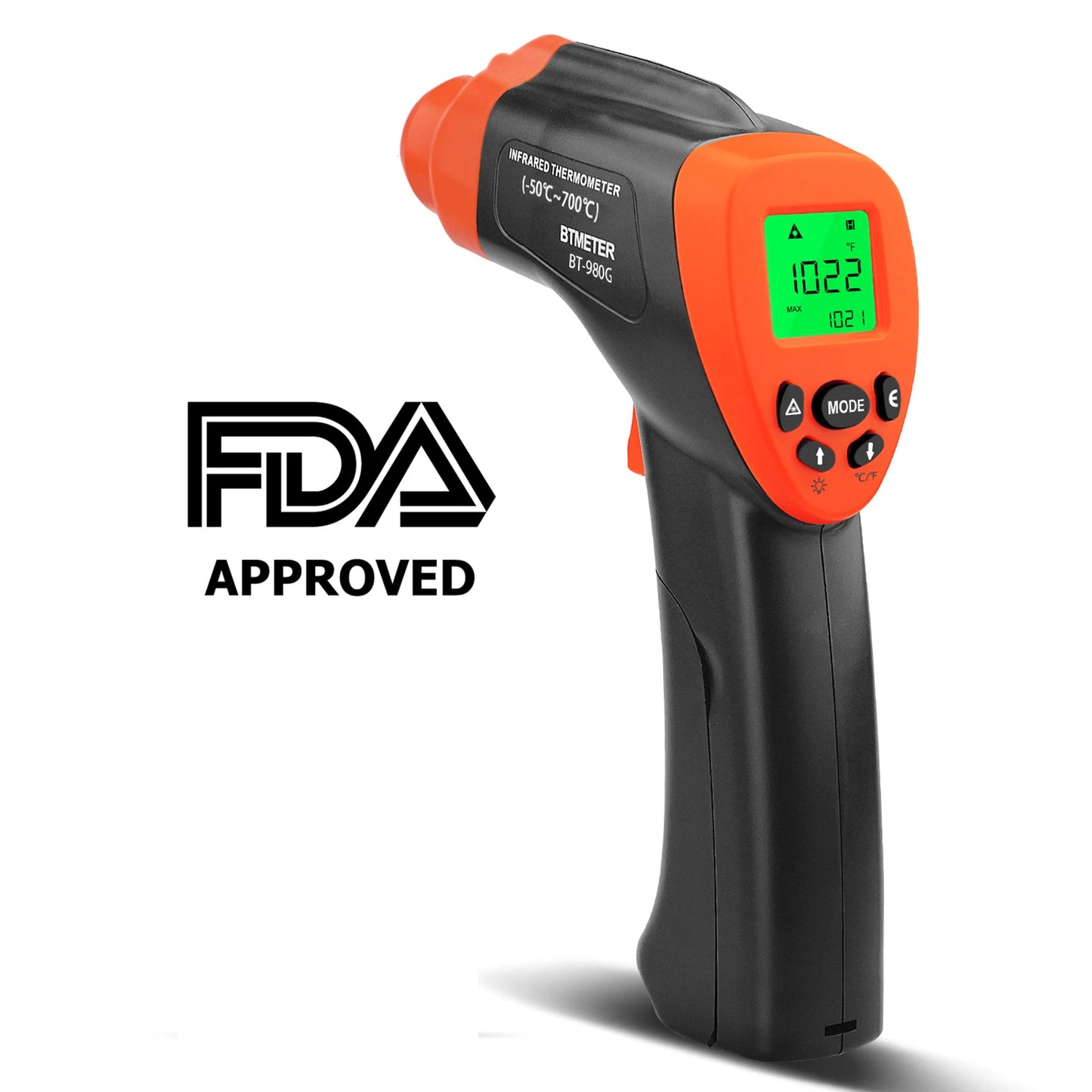 Infrared Thermometer Gun Handheld Heat Temperature Gun Laser Temperature Gun with Adjustable Emissivity Measure -50°C to 1800°C