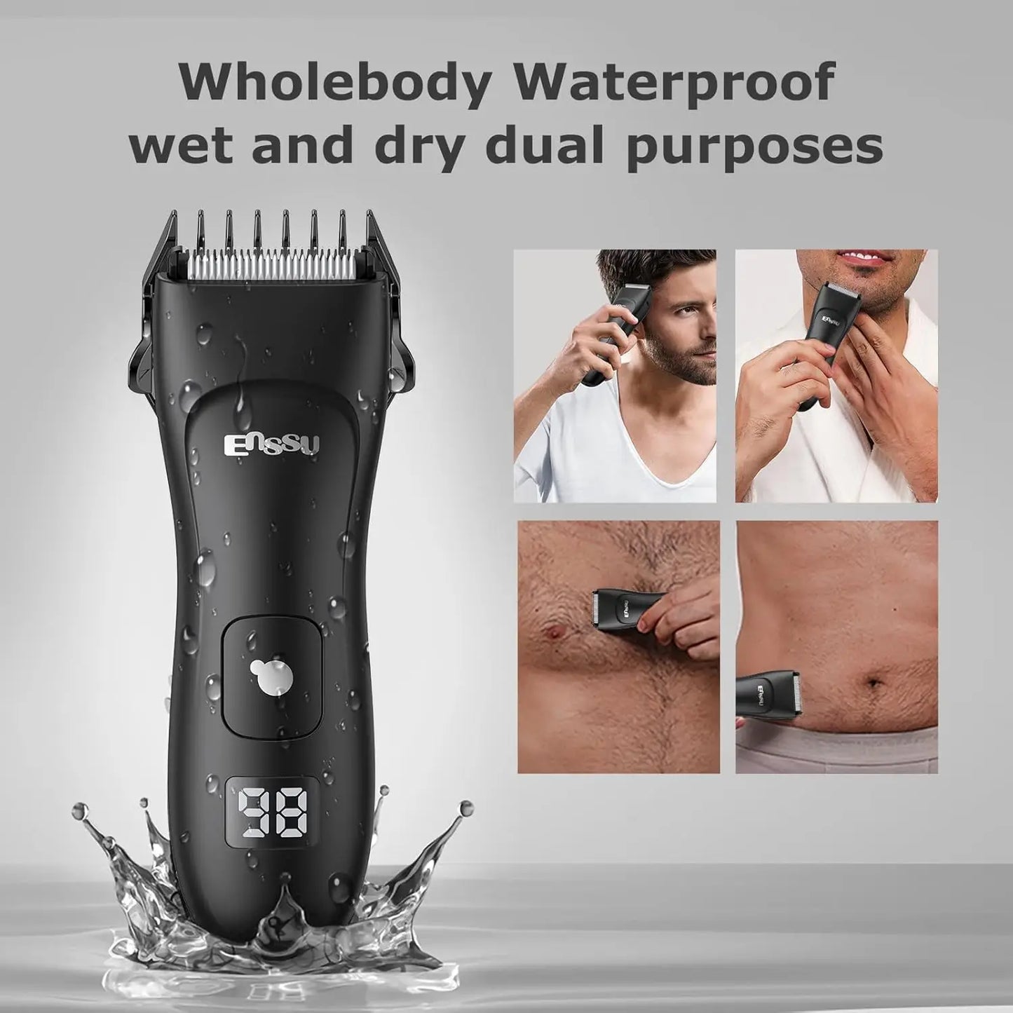 Mens Body Hair Trimmer for Men Balls Women Lady Shaver Hair Removal Bikini Trimmer Groin & Body Shaver Groomer Arm Beard Razor