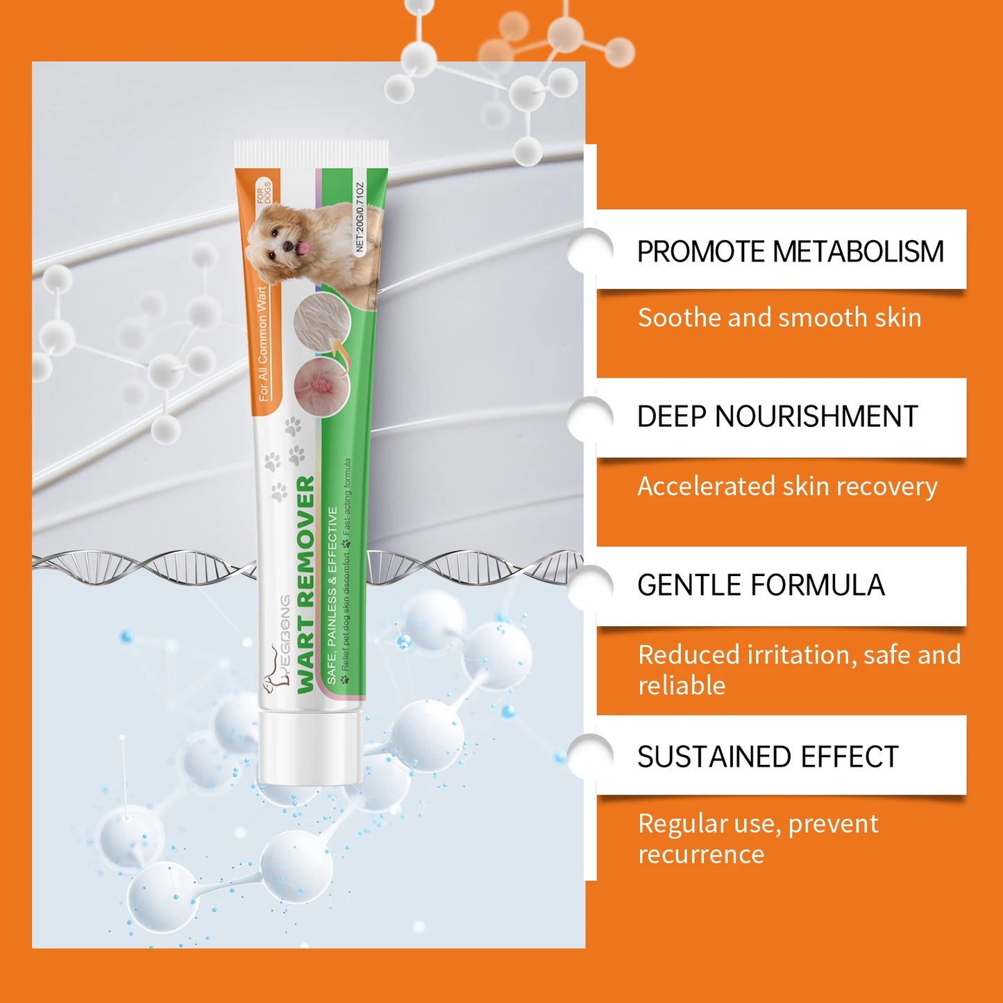 Dog Skin Cleansing Cream: Gentle Herbal Formula, Nurtures & Cleanses Dogs' Body Skin