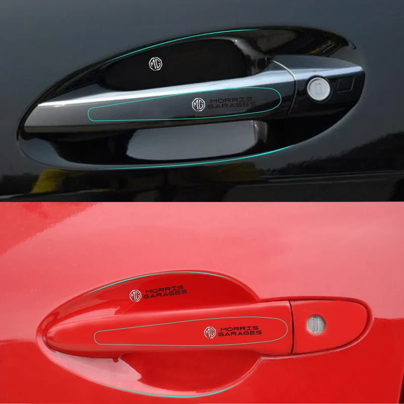 8pcs Car Door Handle Stickers Transparent Protector Film For Morris Garages MG MG3 MG5 MG6 MG7 GT GS Hector HS ZS ZX EZS EHS