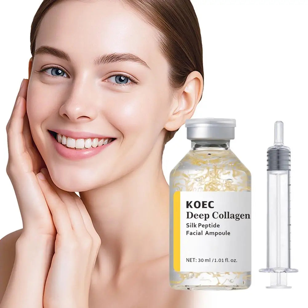KOEC Collagen Silk Peptide Intensive Lifting Ampoule Korean Anti Aging Firming Hydrating Revitalizing Face Skin Care Essence