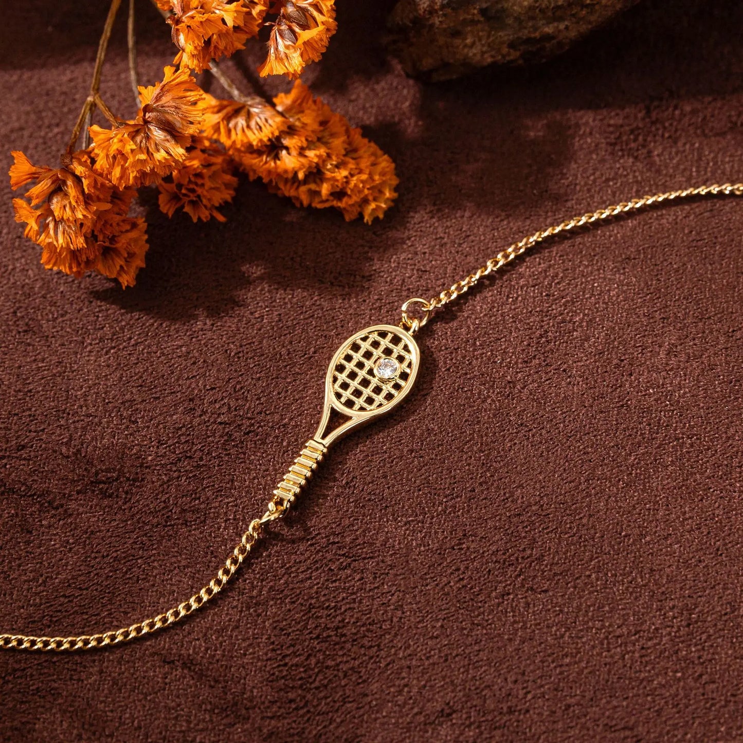 Tennis Racket Necklace Minimalist Alloy Pendant Sporty Chic Choker Adjustable Chain Athleisure Jewelry Gift for Her