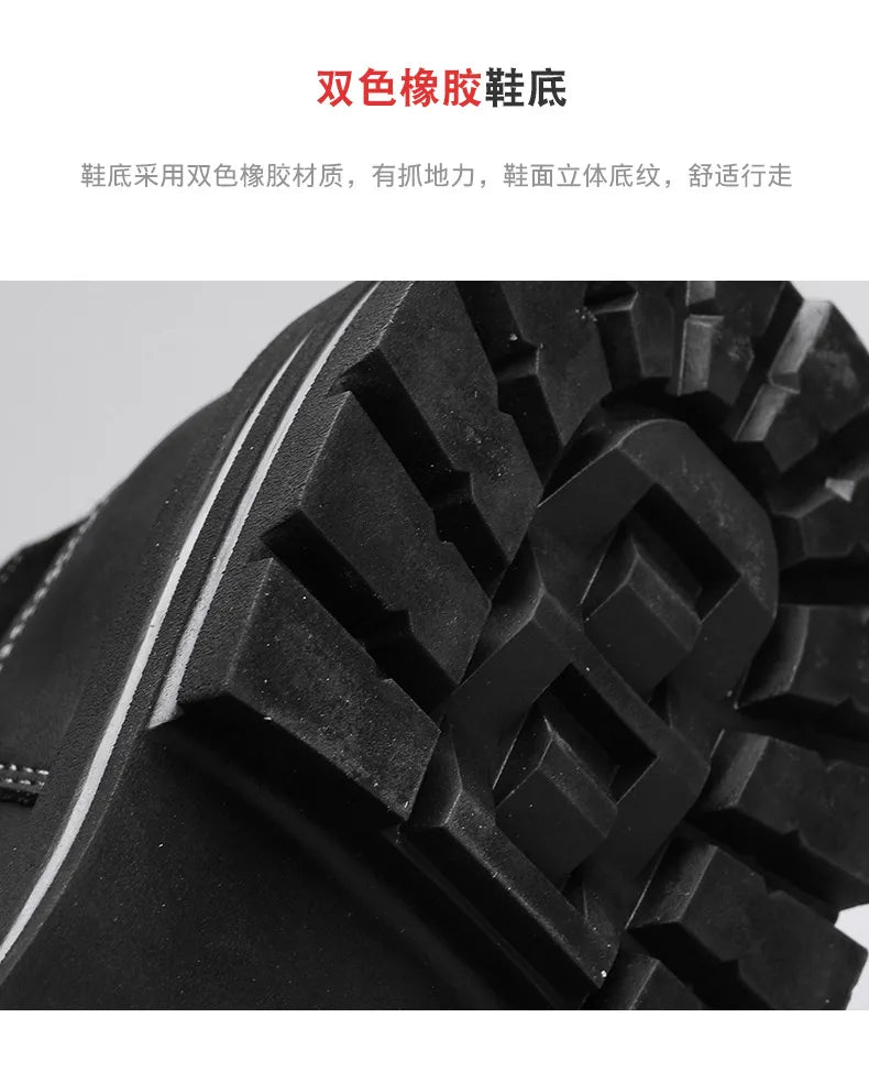 Fashion Men's Leather Shoes England Style Formal Shoes for Man Non Slip Ankle Boots Outdoor Waterproof Casual Tim Work Land Shoe