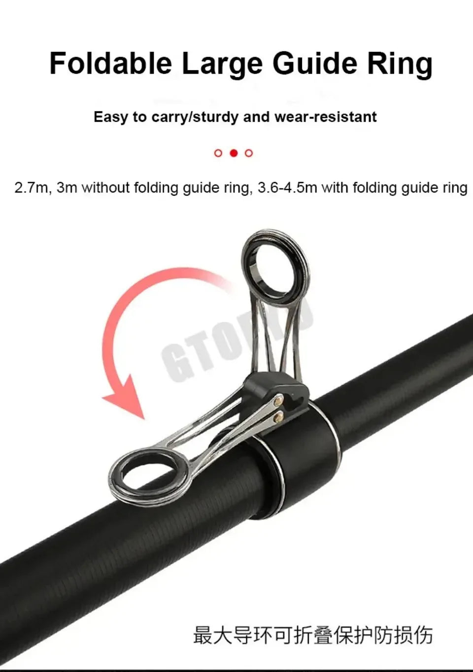 2.7m 3.6m 3.9m 4.5m Telescopic Fishing Pole Heavy Spinning Rod Big Fish 20kg Carbon Fiber Travel Saltwater Freshwater Fishing