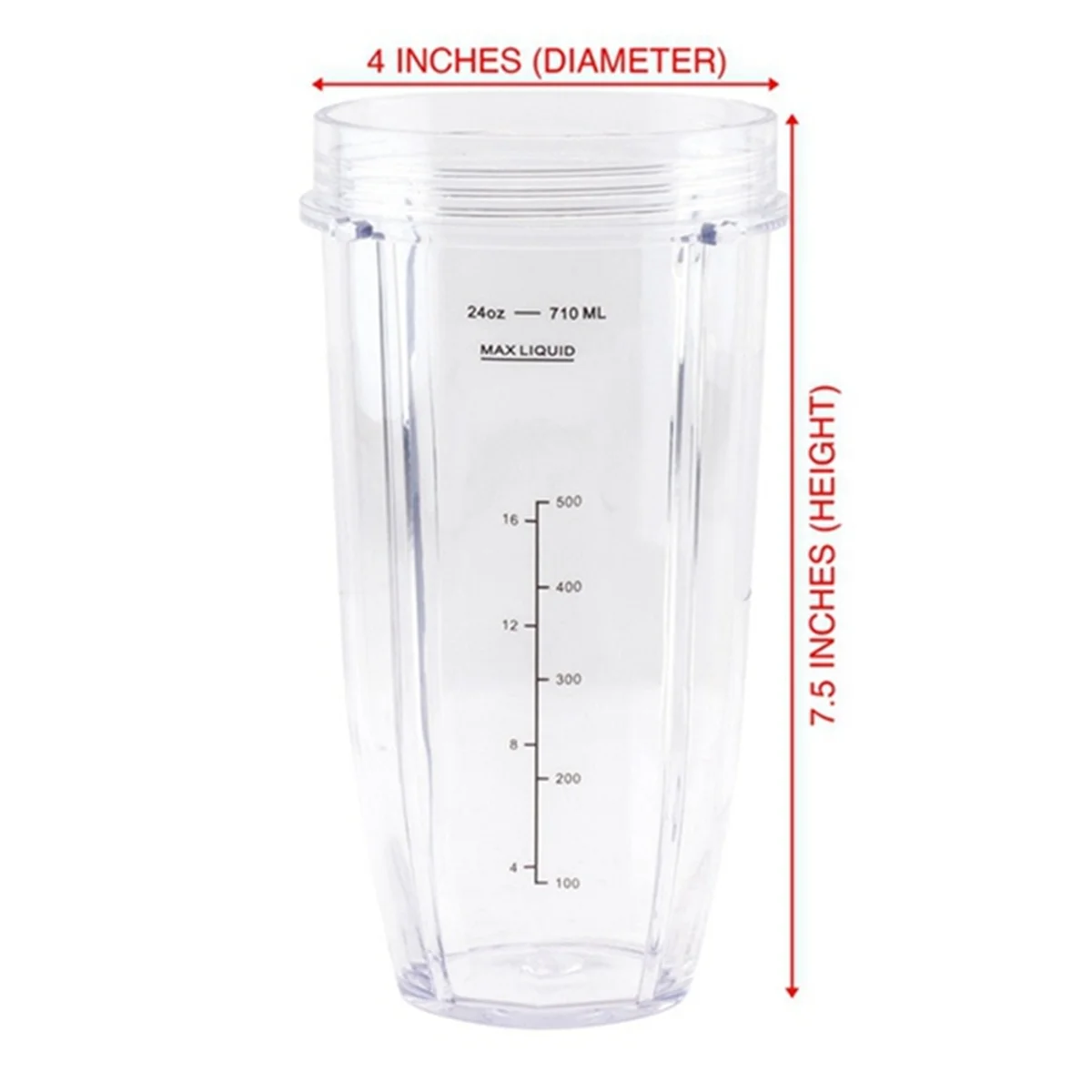 For Ninja Blender Replacement Parts, 24Oz Cup 7 Fins Extractor Blade, for Nutri Ninja Auto IQ BN801 SS101 BL480-30 BL641
