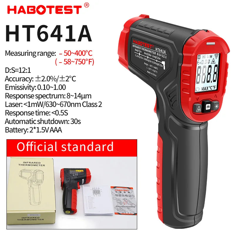 Digital Infrared Thermometer -50~600℃ IR Laser termometro Pyrometer Gun Non-Contact Laser Temperature Meter gauge Tools