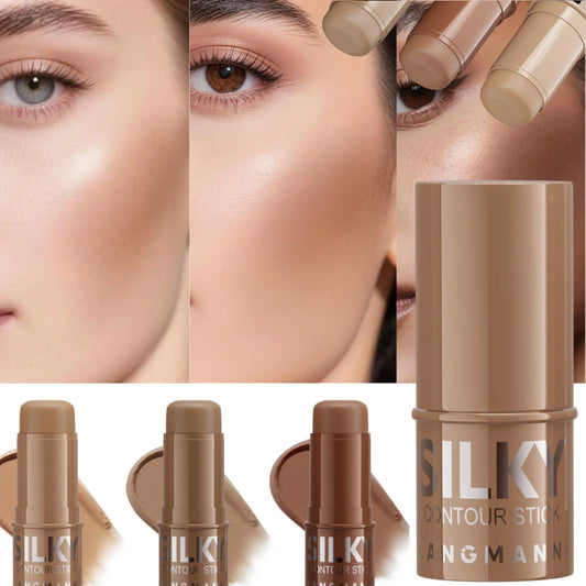 LANGMANNI Tri-Color Multi-Functional Face Brightening Contour Stick Contouring & Brightening Skin-Perfecting Stick