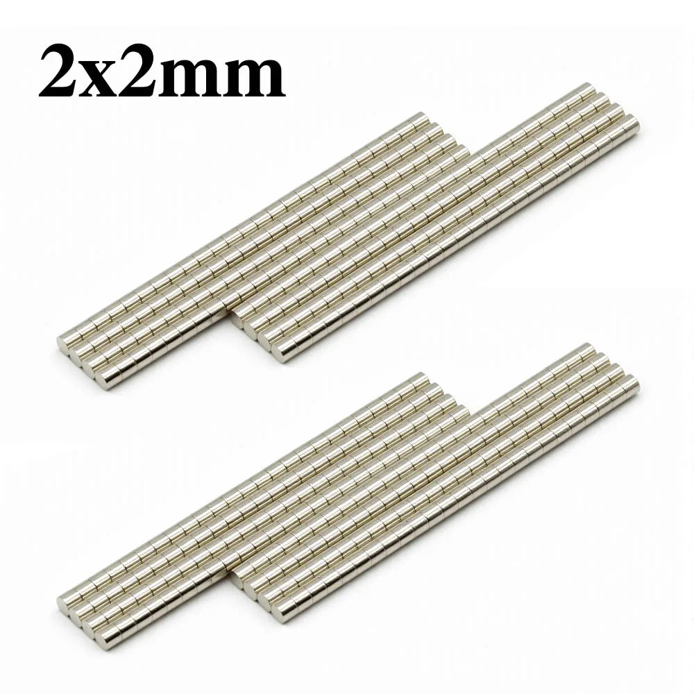 Powerful Round Magnet 2x2mm For Fridge, Offices, DIY & Science, Magnetic imane Disc Refrigerator Magnets