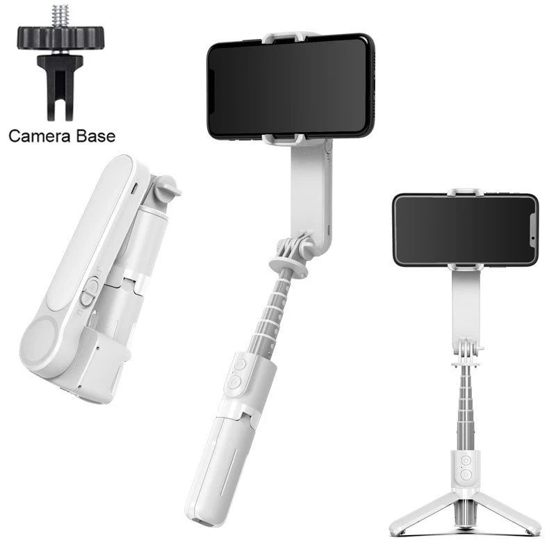 Gimbal Stabilizer For iPhone Android Cell Mobile Phone Cellphone Smartphone Action Camera Handle Grip Selfie Stick Video Tripod