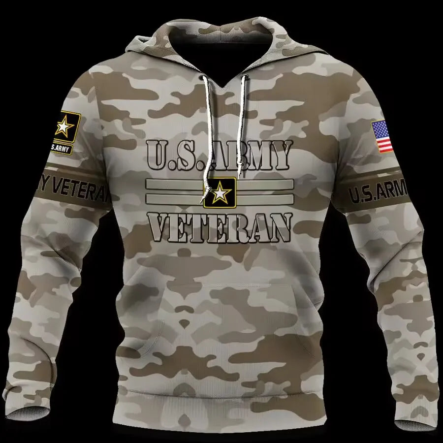 WBWA Veteran Military Army Suit Soldier Camo Autumn Pullover NewFashion Tracksuit 3DPrint Men/Women Casual Hoodies 2023 New