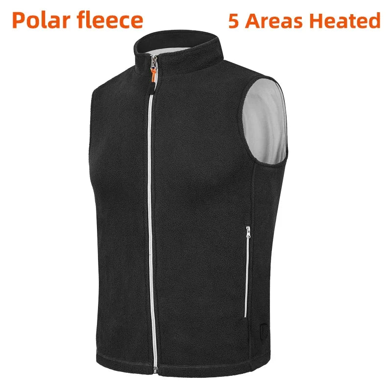2024 Winter Mens Thermal Clothing Electrical Cotton Heated Vests USB Heating Down Jacket Warm Sleeveless Women Fishing Hunting