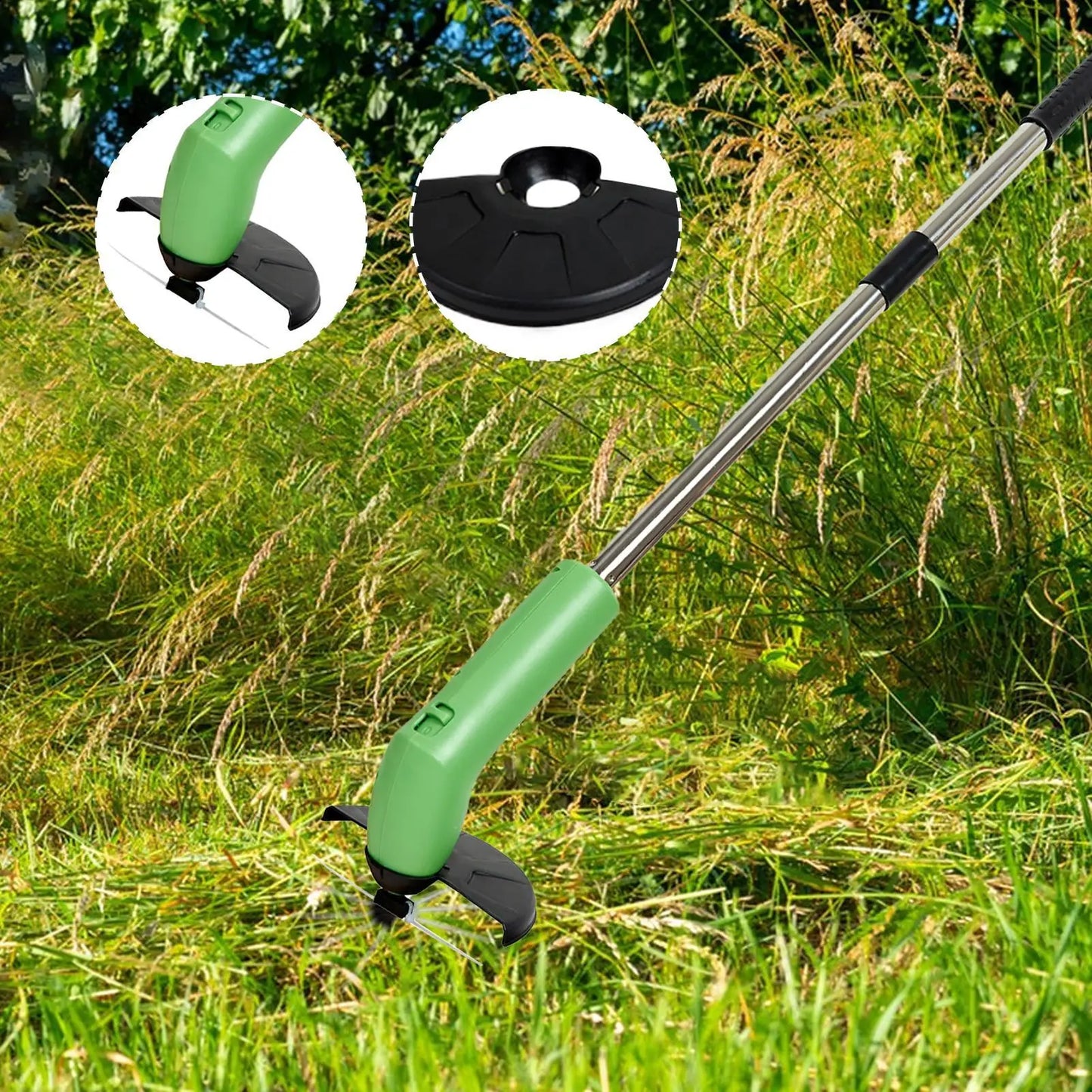 Cordless Strimmer Small Electric Edger Grass Eater Handheld Lawn Mower Weeding Tool Edging Trimming Hedge Shears for Gardeners