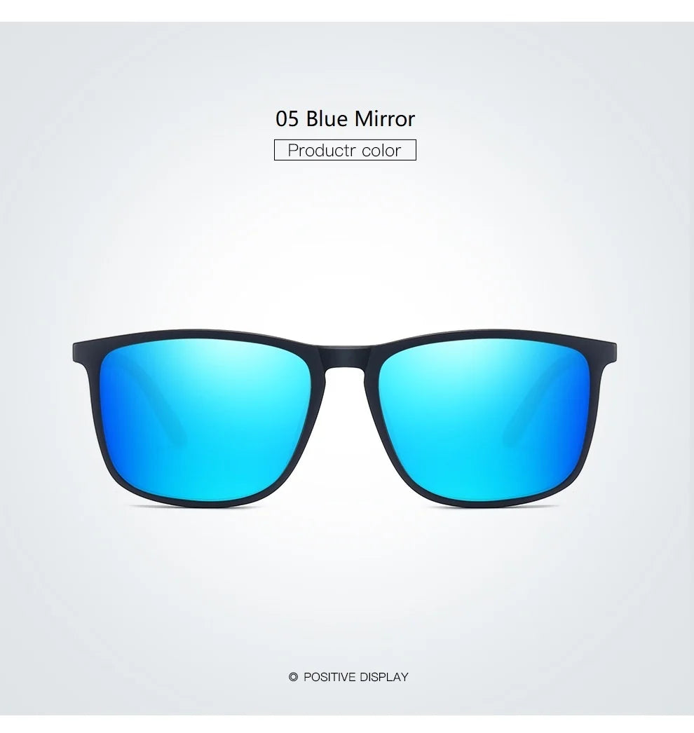 Luxury Men Women Driving Travel Polarized Sunglasses Fashion Brand Design Square Vintage Sun Glasses TR90 Frame Eyewear UV400