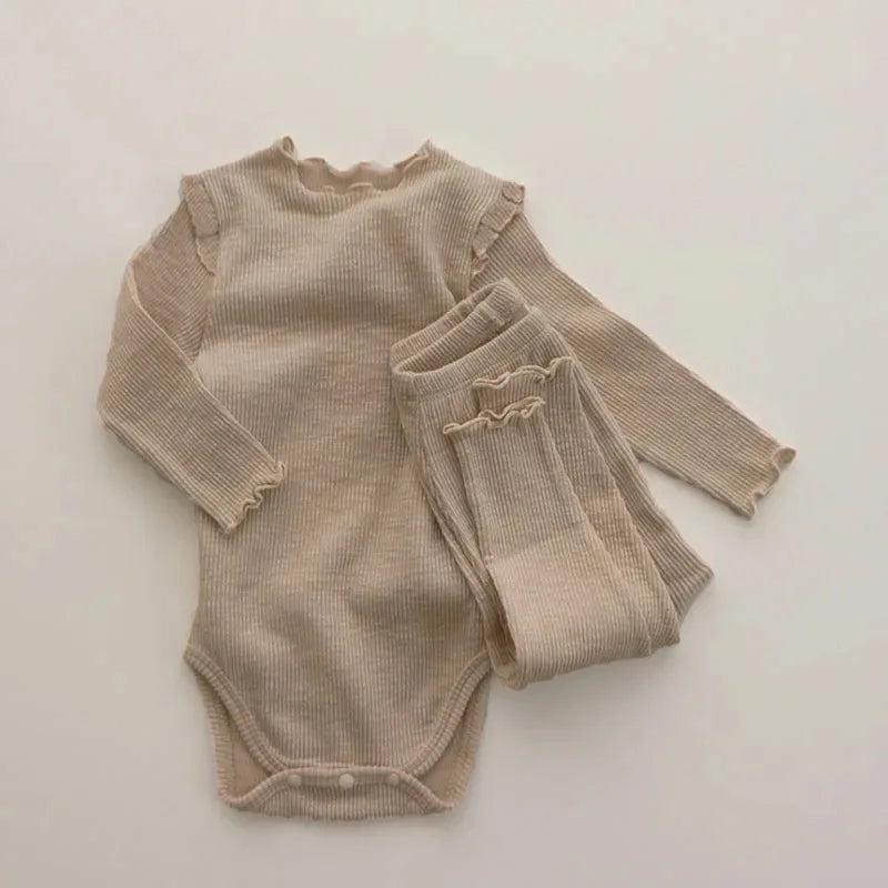 Newborn Baby Girl Clothes Suits Cotton Spring Autumn Infant Bodysuit + Leggings Baby Girl Outfit