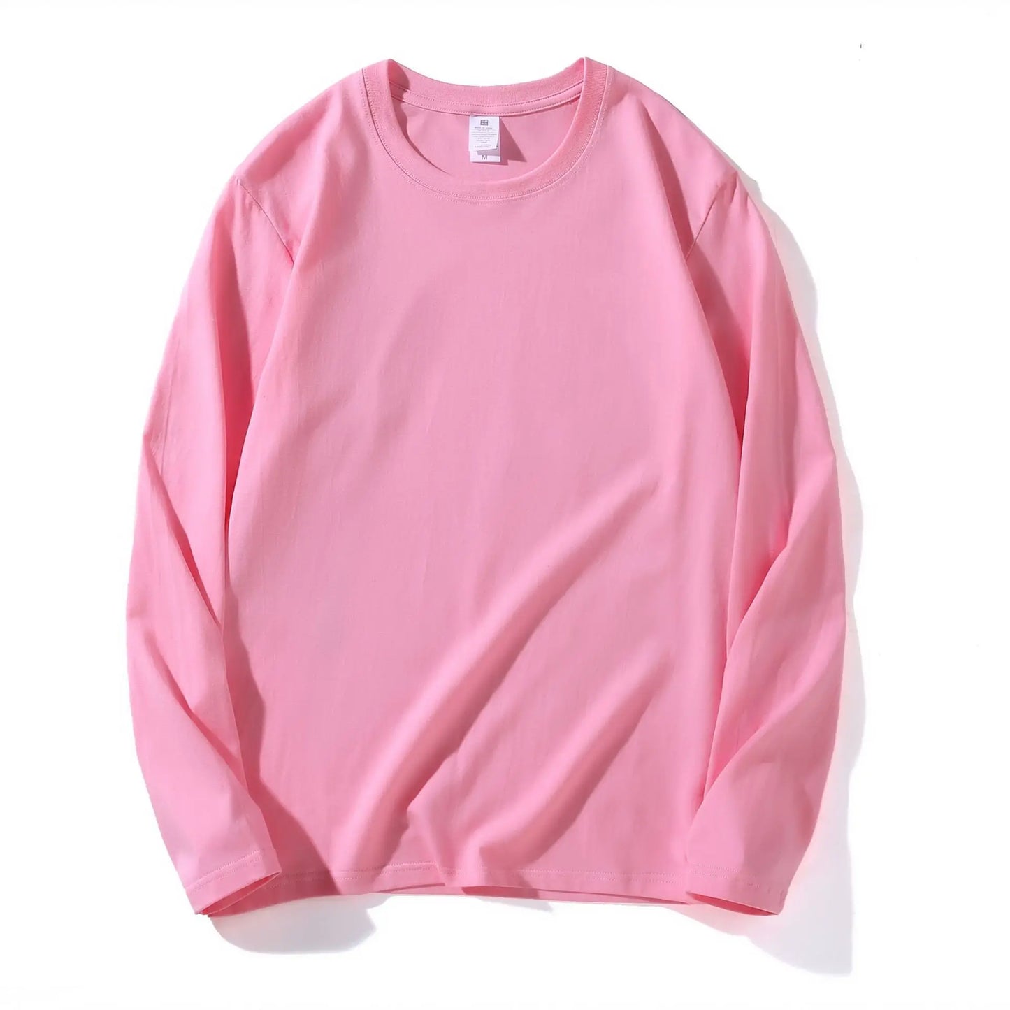 Cotton 100% Long-sleeved Men's T Shirt MRMT 2025 Brand New Round-collar Solid-color Men T-shirt for Male Tshirt Man Tops Tees