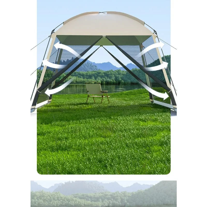 Large Outdoor Tent Canopy Sunshade Screen Gazebo Portable Mosquito Proof Camping Shelter