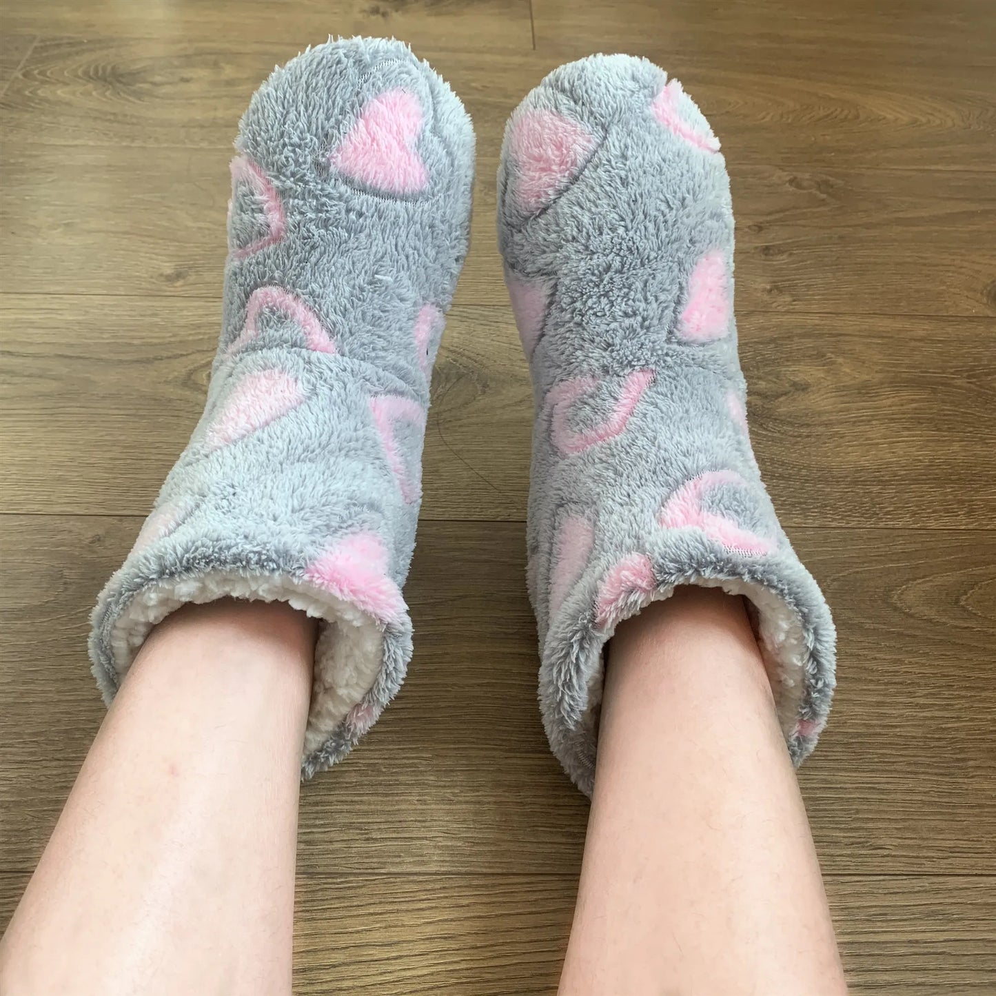 Women Soft Sole Boots Slippers Ankle Shoes Winter Indoor Plush Thickened Warm Fur Slippers Platform Shoes Home Boots Footwear