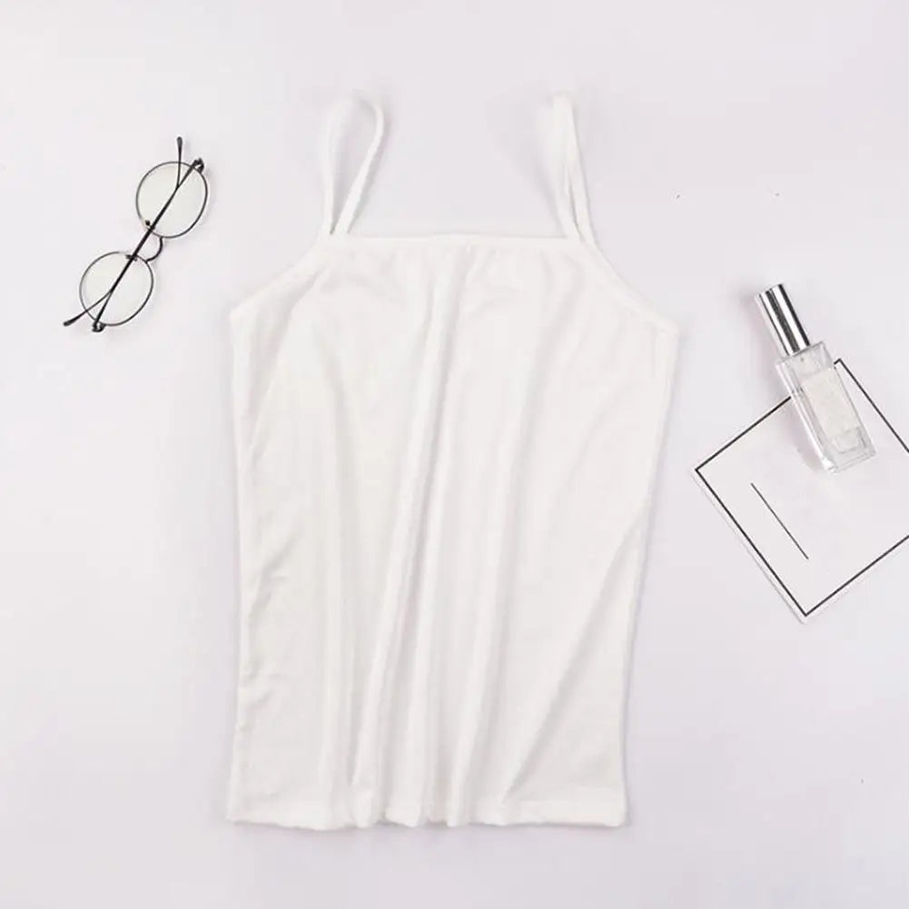 Women Summer Tank Top Modal Black White Sleeveless Women‘s T-shirt Basic Bottoming Tanks Bra Thin Camisole Crop Top With Straps