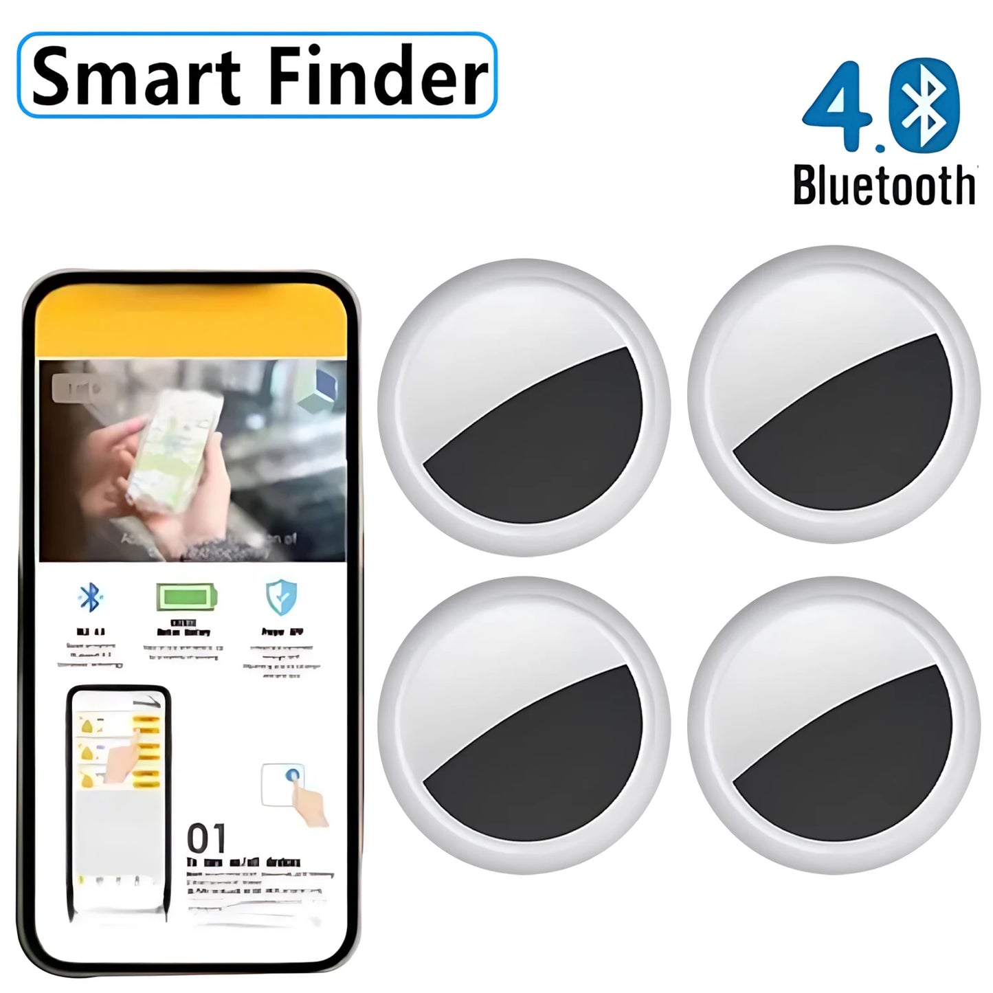 Smart Bluetooth GPS Anti - lose Tracker Sound locate msg reminder alarm For keys wallets kids pets APP tracking on iOS & Android