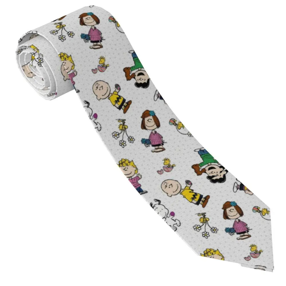 Personalized Fashion S-Snoopys Neckties Men Silk Cartoon Office Neck Tie
