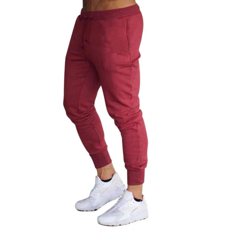 Spring and Autumn Outdoor Sports Pants Men's Casual Slow Running Shorts Elastic Fitness Solid Color Tethered Pants