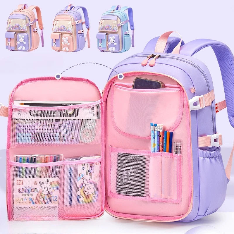 2026 Primary School Girls' Schoolbag Kawaii Lightweight Children's Bag Waterproof Bags Colorful Travel Backpack Mochilas Gifts