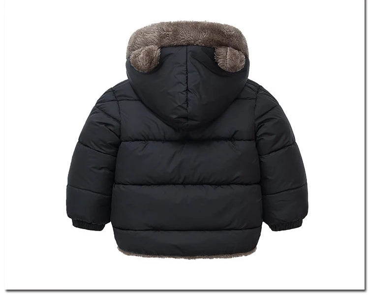 Winter Baby Kids Jacket For Girls Coats Lamb Wool Plus Velvet Thick Coats Toddler Children Outwear 1-6 Year Boys Cotton Jackets