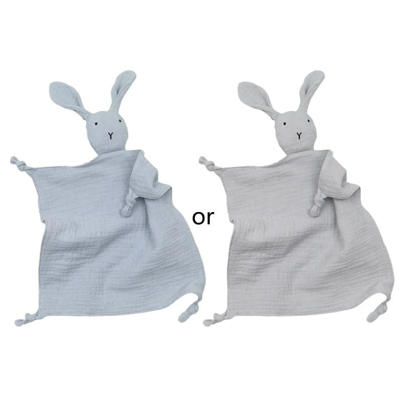 Baby Soothe Blanket Rabbit for Doll Appease Towel Gauze Bibs Teether Muslin Absorbent Bandana Infants Feeding Bib G 4XBC