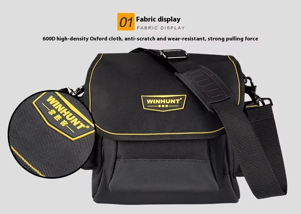 Tool Pouch - Electrician Tools Bag,Multic Pockets Tool Belts Pouches with Cover ,Thickened Oxford Cloth Belt Bag Pouch Bag WH018